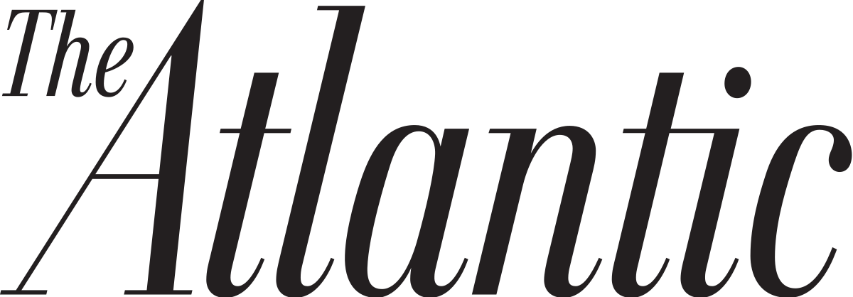 the atlantic logo with smaller word the and bigger word atlantic in black italic style font